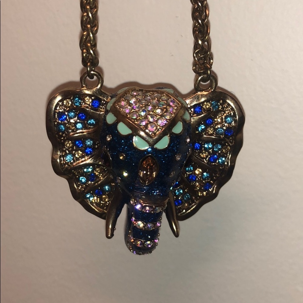 Betsey Johnson Elephant Statement Necklace